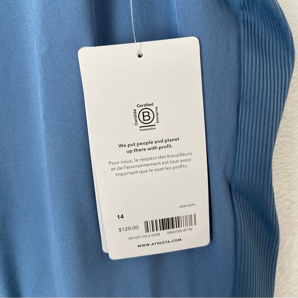 Athleta womens blue one piece casual athletic Brooklyn jumpsuit size 14 NWT. - Picture 4 of 12
